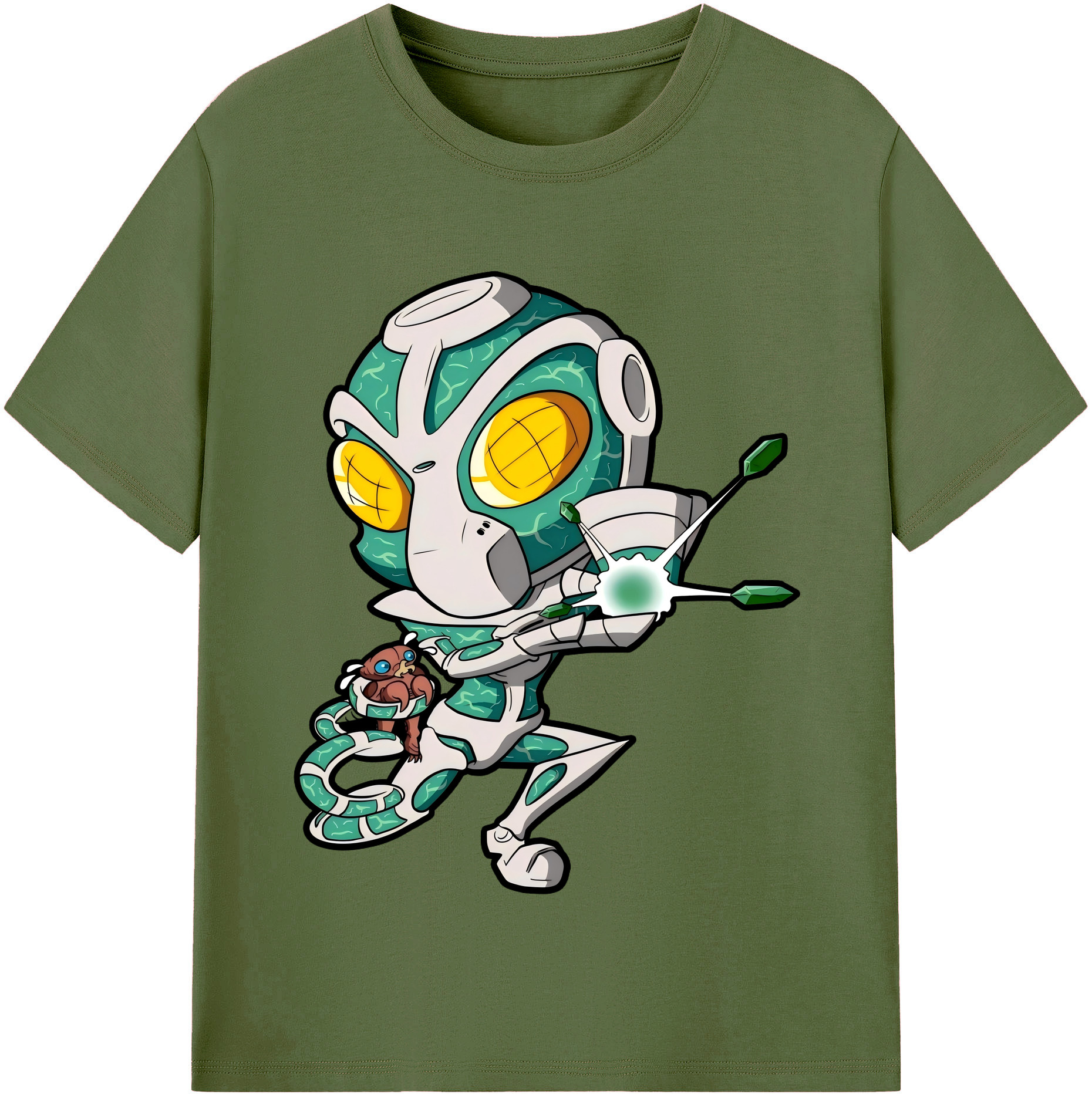 （画像用） ジョジョの奇妙な冒険 花京院 典明（かきょういん のりあき） JoJo's Bizarre Adventure Kakyoin Noriaki 綿100％半袖Tシャツ（フロントプリント）
